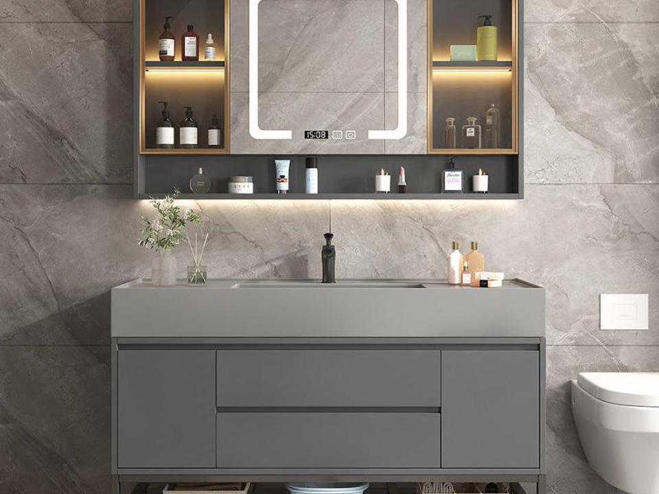 Floor standing bathroom cabinet