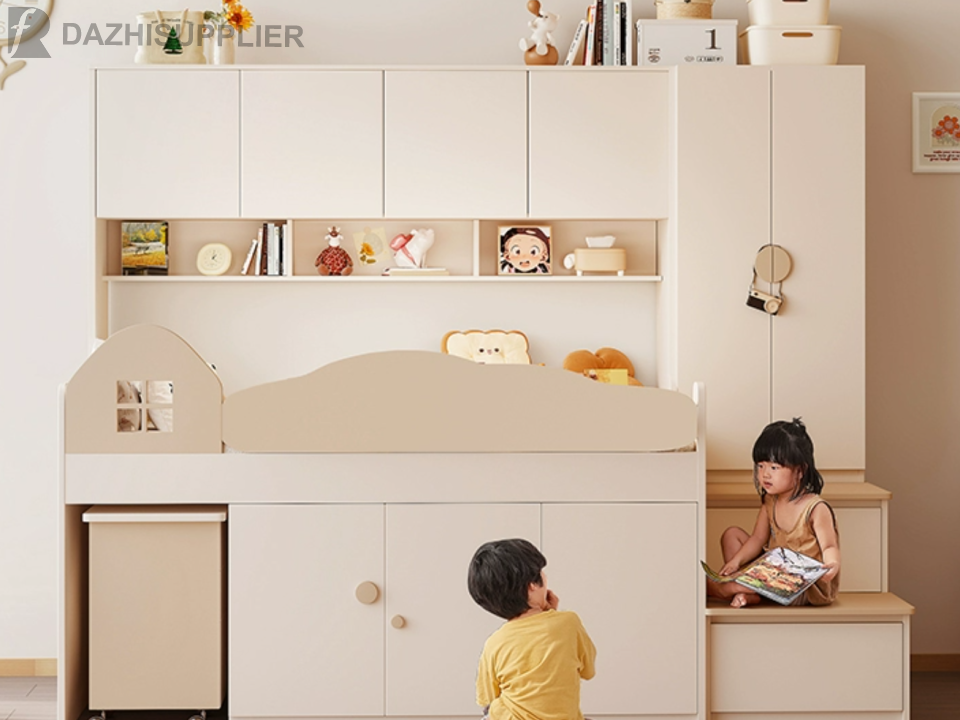 Children solid wood half height beds