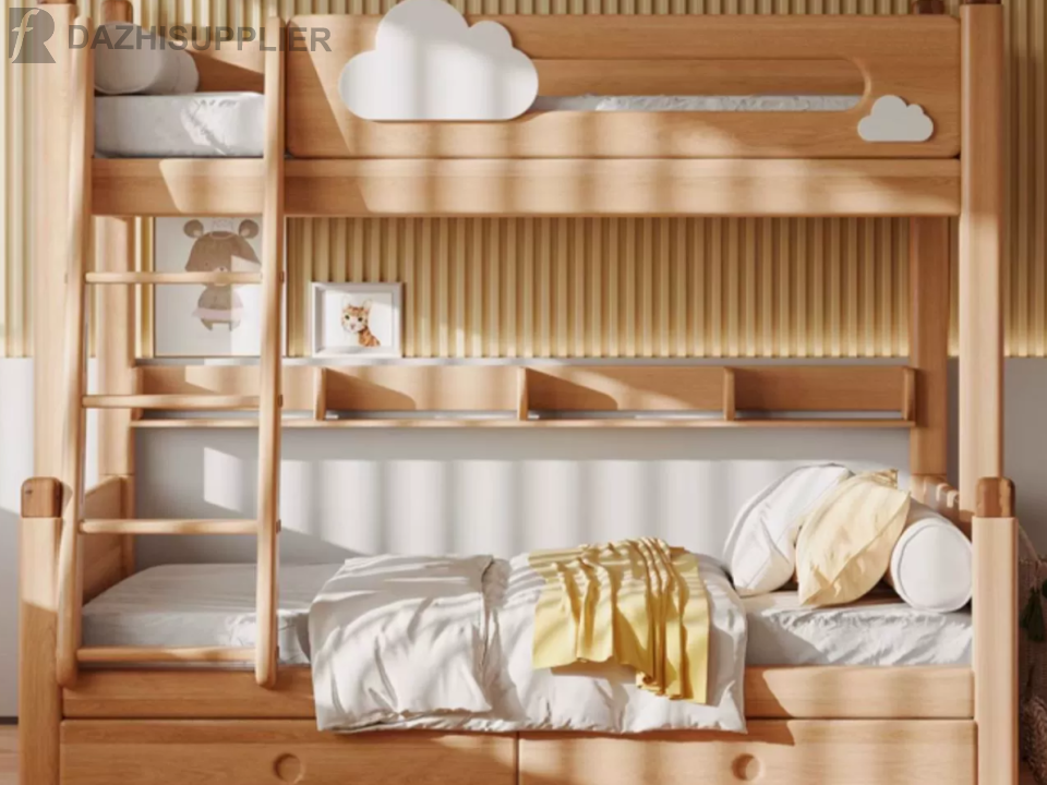 Children parallel bunk bed