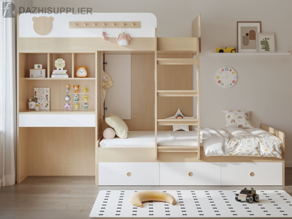  Staggered bunk beds