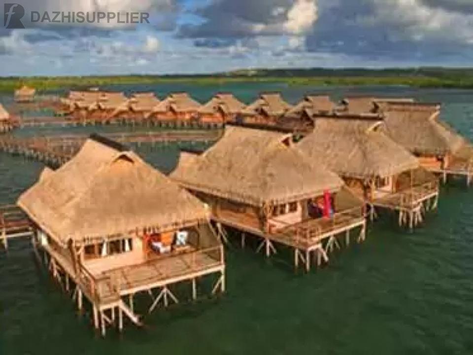 Small Modular Prefabricated Hotel , Overwater Bungalow With Light Steel Frame Custom House With New Design