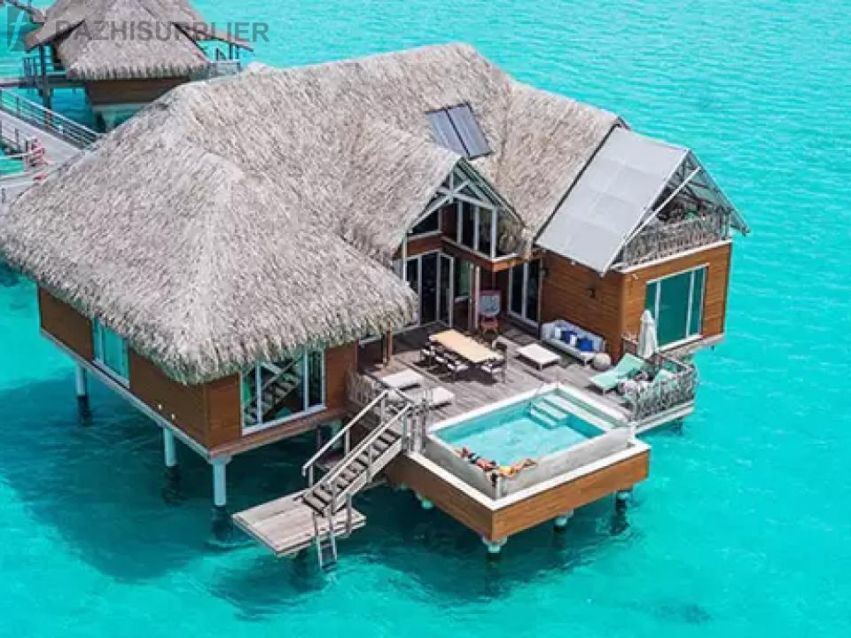 Light Gauge Steel Framing System Resort Overwater Bungalow for rent