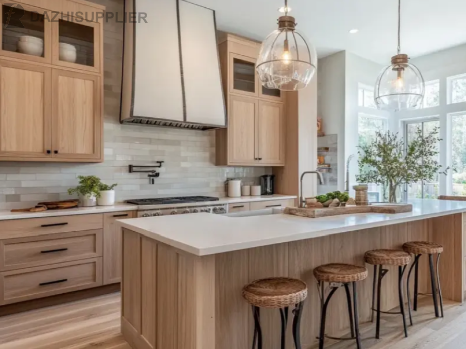 Natural White Oak Full Kitchen Cabinets